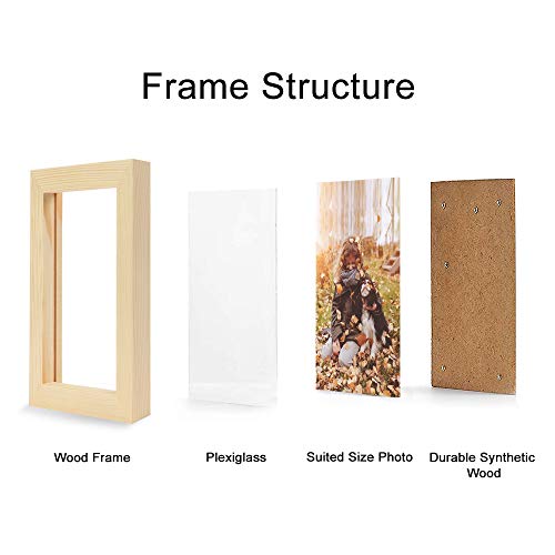 Yoofoss Bilderrahmen 5er Bilderrahmen Set 10x15cm Fotorahmen Bilderrahmen aus Holz – Bild 3