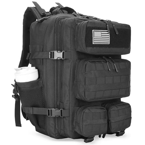 MoonWang 55L Tactical Backpack Heavy Duty Military Rucksack Molle Backpack