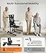 VOCIC Movable Electric Chair Lift with 4 Wheels, Portable Rolling Chair Lift with T-Stabilized Base, Short-Distance Transport, Help Stand from Floor for Seniors, Supports 350 LBS, AX35