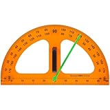 Operitacx Large Protractor, Classroom Math Protractor, Teaching Magnetic Protractor, 180 Degrees Teacher Blackboard Drawing Tool Classroom Supply (19.6x11 inch)