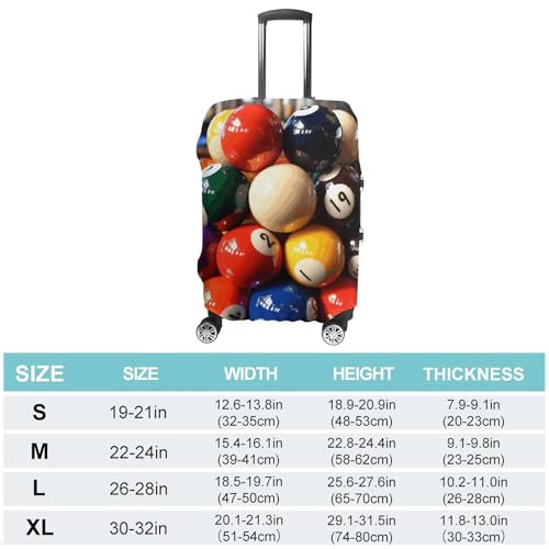Color Billiards Luggage Covers Tsa Approved Suitcase Cover Elastic Washable Luggage Sleeve Carry on Cover Protector Anti-Scratch Suitcase Protector Fits 19-30 Inch Case(M)2