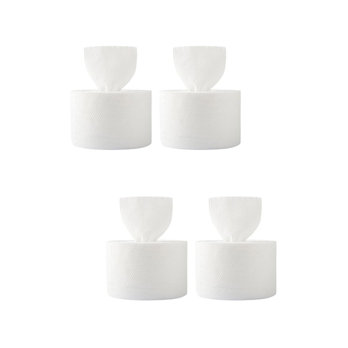 VICASKY 4 Rollen Makeup Entferner Reinigungstücher Trockene Feuchte Tücher Gesichtstuch Reinigen Weiß