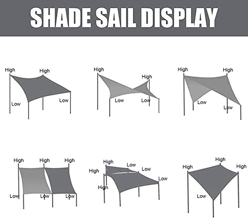 5x6m Waterproof Red Rectangle Sun Shade Sail, Sun Shade Sails for Garden, Patio, Balcony, and Pergola - 98% UV Block with Free Rope - Image 6