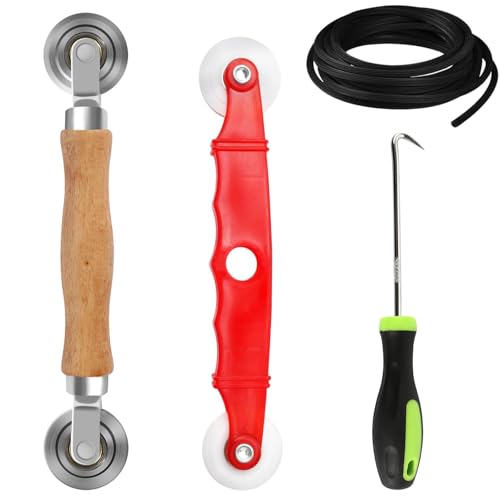 Pantalla Herramienta De Rodillo, 4 Piezas Juego Herramienta De Rodillo De Pantalla, Mosquitera de Ventanas para Rodillo Herramienta, Giratorio Rodillo para Mosquitera, Para InstalacióN Y Eliminación