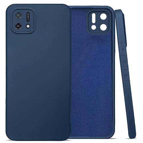Image of Jkobi Back Cover Case for Oppo A16K | A16e (Matte Silicone with Inside Fiber Cloth |Blue)