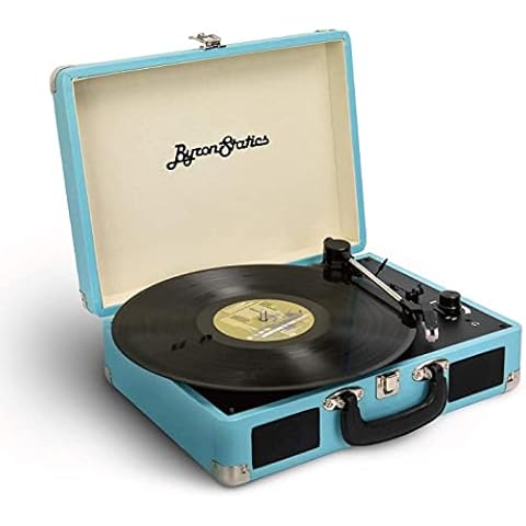 ByronStatics Tocadiscos Vinilo con Maleta vintage Cover