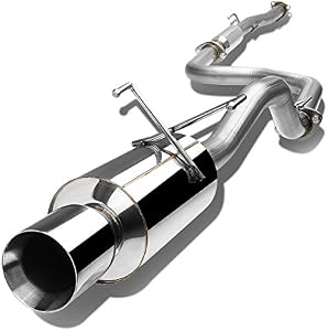 DNA MOTORING CBE-HC922-NRT Stainless Steel Cat Back Exhaust System [Compatible with 92-00 Honda Civic Coupe/Sedan]