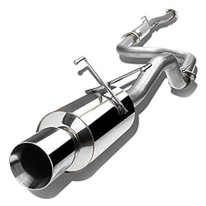 DNA MOTORING CBE-HC922-NRT Stainless Steel Cat Back Exhaust System [Compatible with 92-00 Honda Civic Coupe/Sedan]