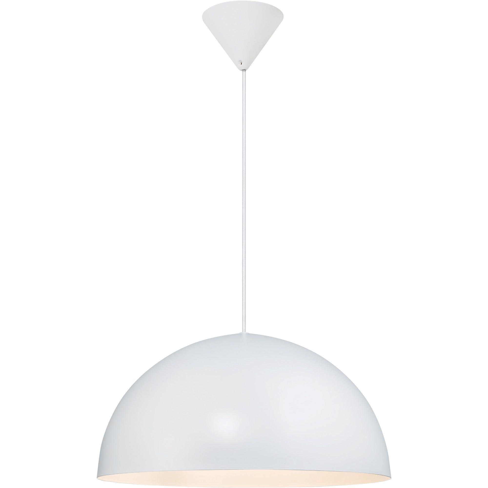 Nordlux White Ellen Pendant Light Metal Dining Room E27 Mains 40Cm