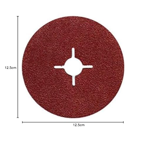 Miniatura 2 de 50 X Discos De Fibra Hoja Lija 125 Mm Grano 40 Para Amoladora Angular
