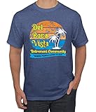 Del Boca Vista Retirement Community Pop Culture Men's Graphic T-Shirt, Vintage Heather Blue, Large