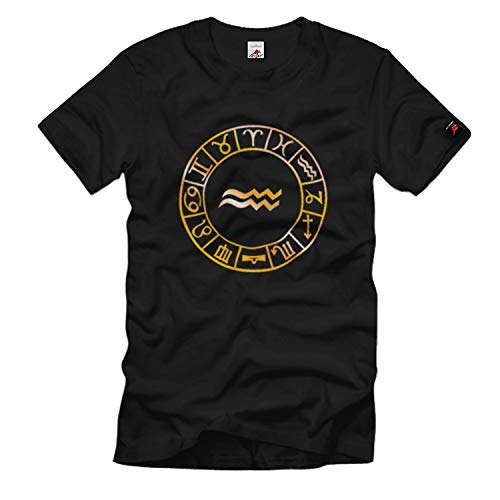 T-Shirt Verseau Signe du Zodiaque Noir Grande Taille XXXXXL 813
