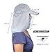 JORMATT Women & Men Outdoor Sun Hat Fishing Hiking Running Gardening Hat with Face Neck Flap Protection Cover Removable Summer UPF 50+ Folding UV Sun Cap, Gray