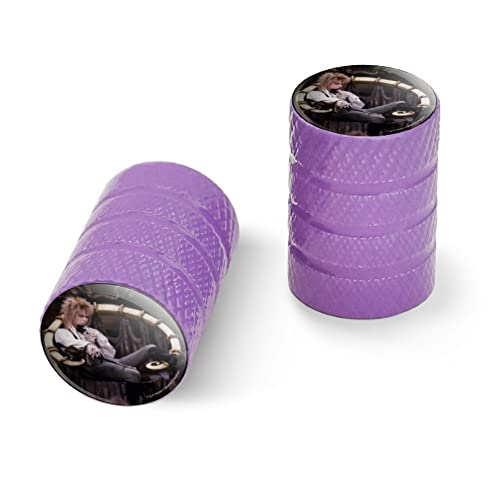 Goblin King Jareth from The Labyrinth Sitting On Throne David Bowie Motorcycle Bicycle Bike Tire Rim Wheel Aluminum Valve Stem Caps