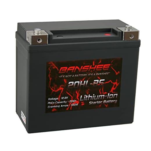 Banshee 12.8V Lithium Starter Battery – 18Ah 550 Cranking Amps – Flush Terminal for Outboard Motors 25HP or Less – Compatible with Mercury, Honda, Suzuki, Yamaha, Evinrude, Tohatsu, Fishing Boats