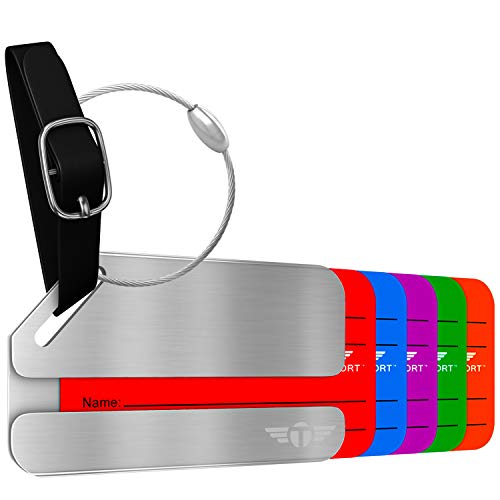 One Privacy Luggage Tags Stainless Steel Metal ID Bag Tag With Lifetime Never