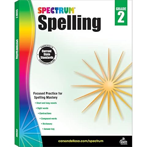 Spectrum Spelling Workbook Grade 2, Phonics and Handwriting Practice Cover
