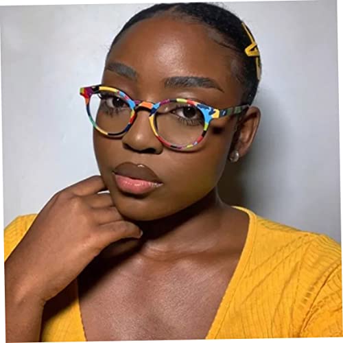 Gafas de lentes transparentes redondas estilo vintage multicolor C9 para mujer 5
