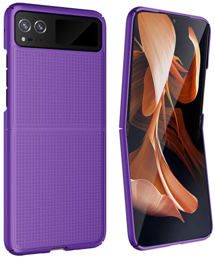 Nakedcellphone Grid Series for Motorola RAZR (2023) Flip Phone Case, Purple - image 5