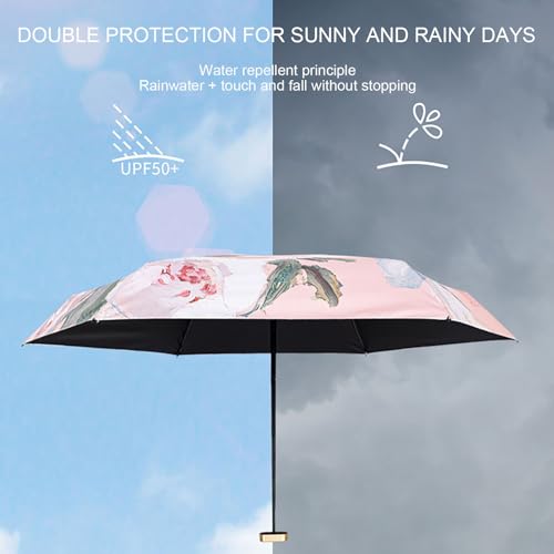 Parasol portable de haute qualité avec imprimé floral chic