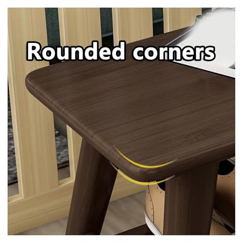Banco de ocio de madera maciza con acabado natural para interiores 7