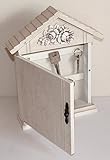  AAF Nommel®, Schlüsselbox Schlüsselkasten Fritz Natur Antik Holz Vintage 30 x 24 x 6 cm (H B T)