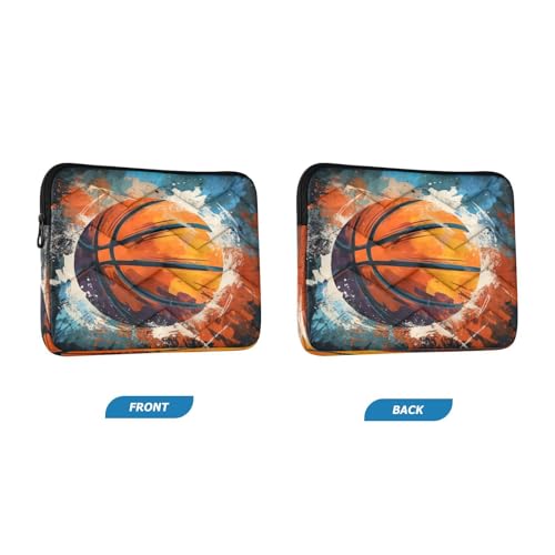 Funda para portátil 13-14 pulgadas con diseño baloncesto miniatura 2