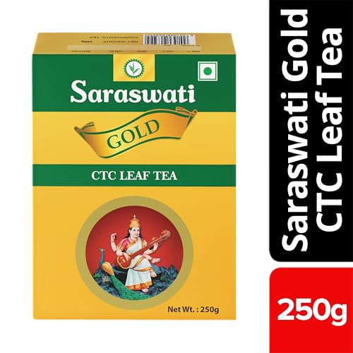 Image of Saraswati Gold CTC Leaf 250 Grams | Black CTC Tea | Chai Patti (Pack of 2)