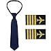 NANXJIUR Airline Pilot Costume Accessories Set - Airline Pilot Captain Costume Kit with Aviator Sunglasses and Necktie Halloween Dress Up Accessories Set