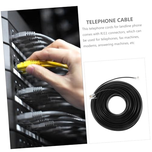 Cable telefónico RJ11 de cobre premium con protección de conector y 20 metros 3