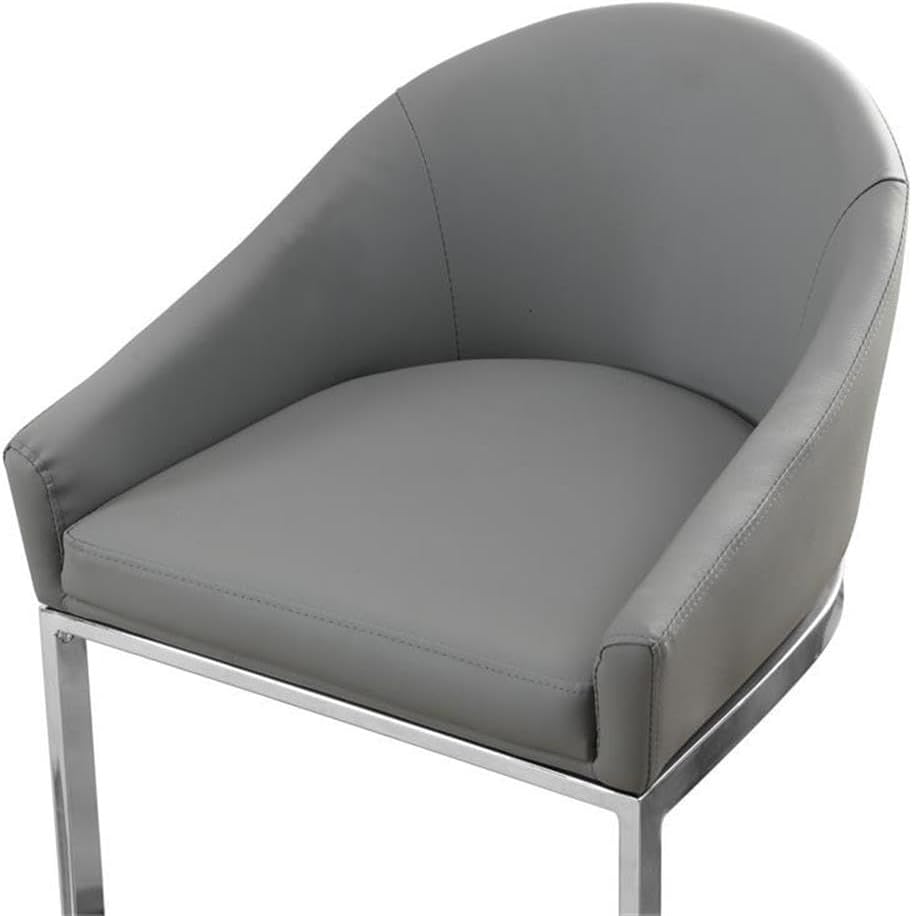Carolina Classic Torano 26 in Upholstered Counter Stool in Gray/Chrome