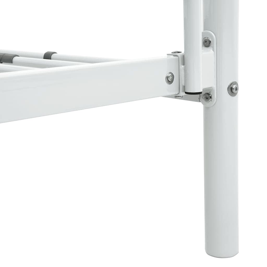Homgoday literas Juveniles,Estructura de litera de Metal Blanco 140x200 cm/90x200 cm para niños, Adolescentes, Adultos, fácil de Montar