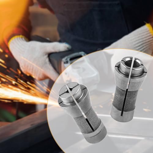 LEONTOOL 4 x Schneidzangenadapter, 0,6 cm und 1/8 Zoll Dorn Schaft, 2 Stück 3 mm und 2 Stück 6 mm Schleifmaschinenklemme, Gravurfutter, Schleifwerkzeug, 4 Stück