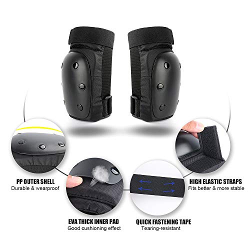 Conjunto de equipamento de proteção, Andoer Conjunto de equipamentos de proteção 6 peças joelheiras