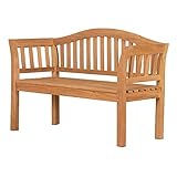 ✔ MAßE: Bei Abmessungen von 120 x 85 x 53 cm (BxHxT) wiegt die Bank 18 kg. Die Holzgartenbank wird in Teilen zur Selbstmontage geliefert
