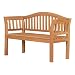 Produktbild Mr. Deko Teak Bank Wave - Teak - Parkbank - Friesenbank - Relaxbank - Gartenbank - Outdoormöbel - Teakholz - für Balkon, Terrasse, Wintergarten, Garten