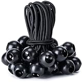 30 Pack Ball Bungee Cord, 4 Inch Heavy Duty Bungie Cord Balls Canopy Tarp Tie Down Bungee Balls for Camping...