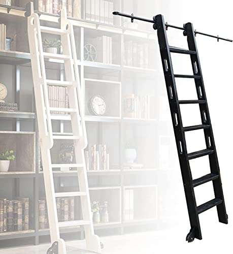 Kit rail pour échelle de bibliothèque roulante 400cm dans un bureau à domicile