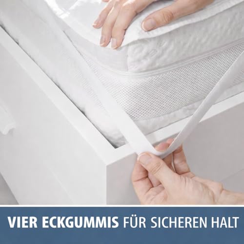 Matratzenschoner 90 x 200 Atmungsaktiv Matratzenauflage Anti-Milben Matratzenbezug Praktisch Langlebig Matratzenschutz Waschbar Hygienischer Mattress Topper 90x 200 Baumwolle - Polyester
