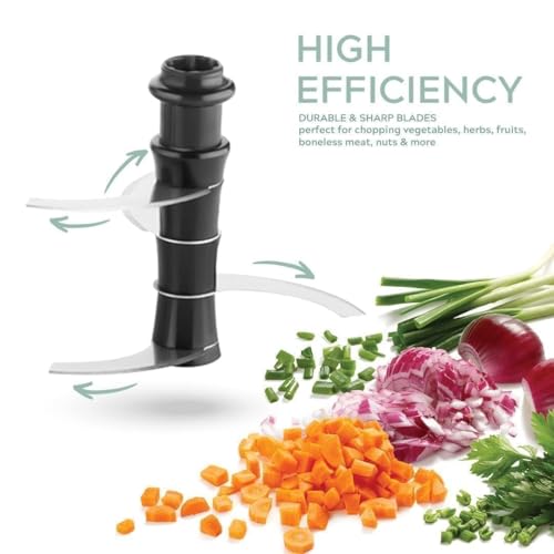 Image of Chopper for Kitchen Use 1100 ML, Push Chopper with 6 Blades, Vegetable Chopper Kitchen Items for Home Cutting Vegetables, Onion, Ginger, Garlic, Salad, Tomato, Potato (Multicolour) D1