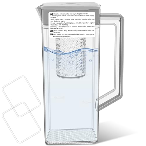 Upgraded DA97-21261E Refrigerator Water Pitcher Assembly Compatible with Samsung Fridge Water Pitcher Reservoir Parts RF23A9071SR RF29A9071SR RF29A9671SR RF29A9771SR RF23A9671SR DA97-21261B Pitcher