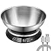digital Báscula de cocina de Acero Inoxidable,recargable por USB,peso cocina digital con cuenco desmontable de 11 lb/5 kg, bascula precision peso de cocina bascula digital, balanza cocina