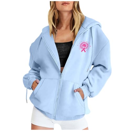 Sweat à capuche Octobre Rose imprimé pour la sensibilisation - 2