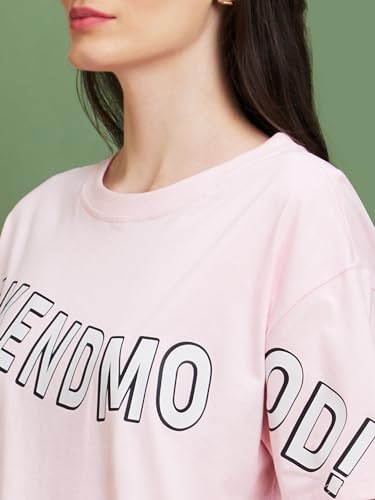 Image of Globus Women White Printed Boxy Fit Casual T-shirt-3638274001