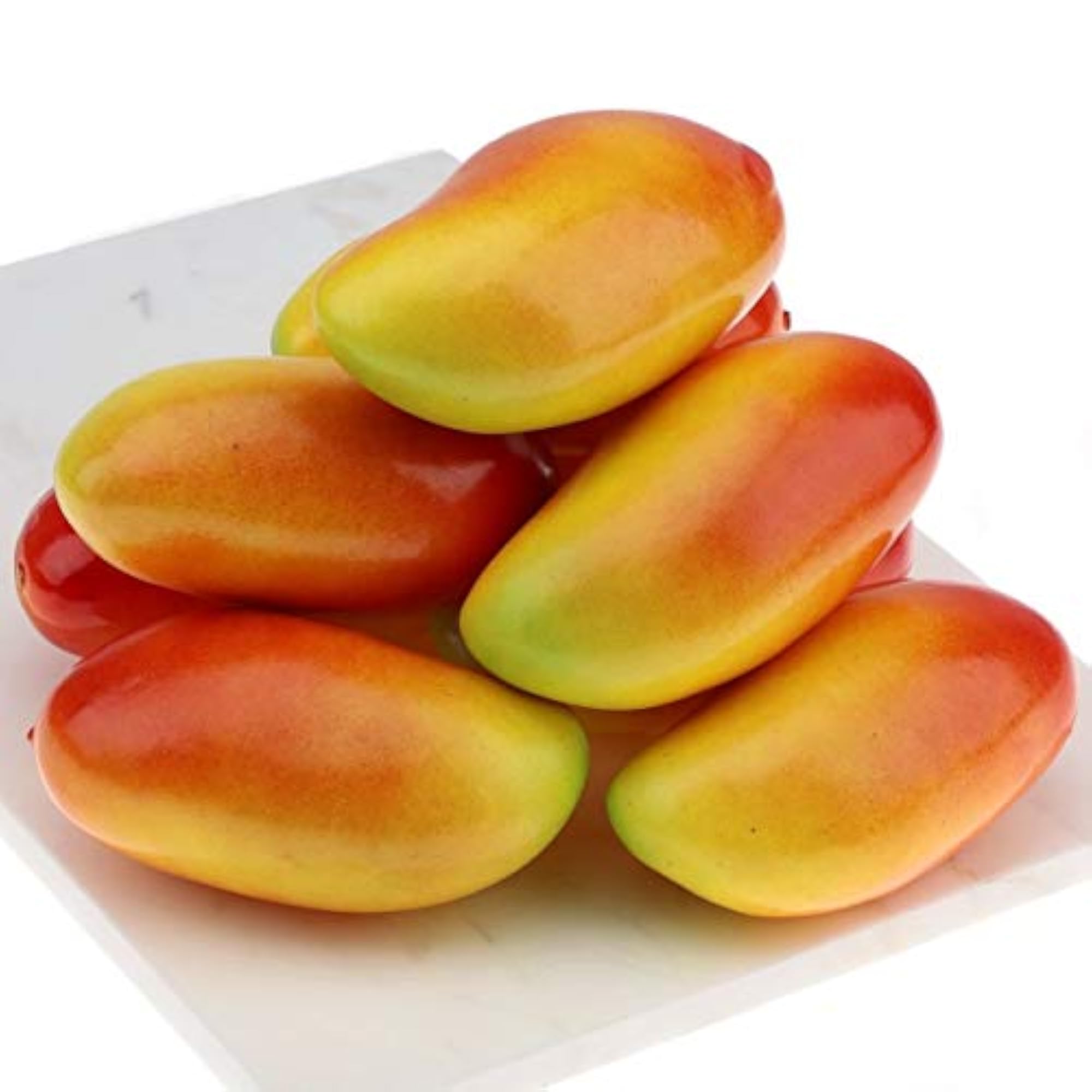 6PCS Artificial Mango Fake Lifelike Fruit for Home Decor