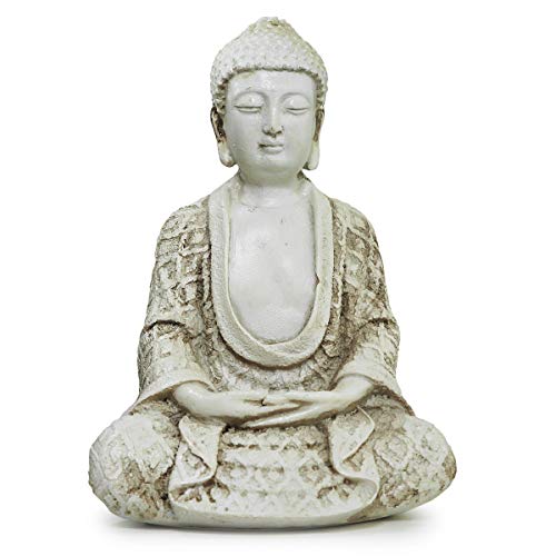 Buda Hindu Tibetano Estátua de Resina Esotérica Chakra (Branco)
