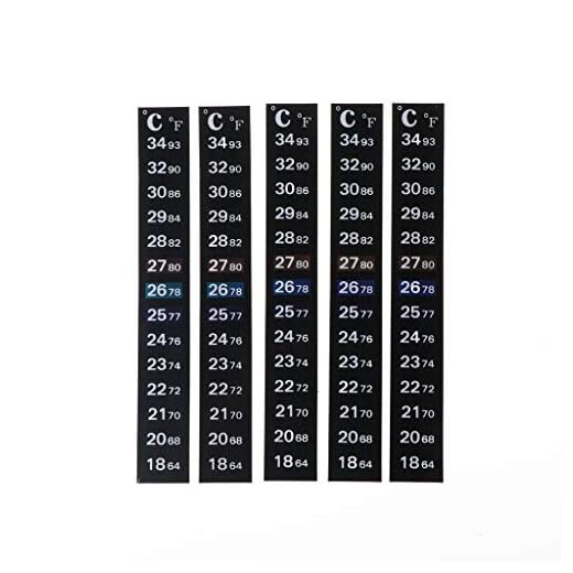 unknow Lot de 5 thermomètres adhésifs étanches pour aquarium, thermomètre numérique, autocollant, changement de couleur, pour vin, bière, brassage maison, aquarium