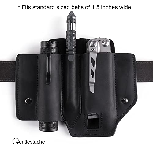Gentlestache Bainha multiferramenta para cinto, bolsa multiferramentas, suporte de cinto de couro pa