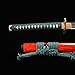 ShadowDancer Handmade Full Tang Katana Sword - Authentic T10/1095 Steel Blade with Real Hamon, Clay Temper, Perfect for Iaido, Martial Arts Practitioners, and Collectors (GoldRed)