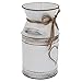 HEMOTON Shabby Chic Fleur Vase Coeur Conception Rustique Lait Peut Galvanisé Fleur Seau en Métal Cruche Pichet Vintage Ferme Planteur Décoratif Français Fleur Seau